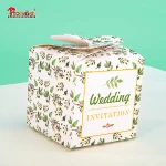 Custom printed small cute candy favors wedding gift box