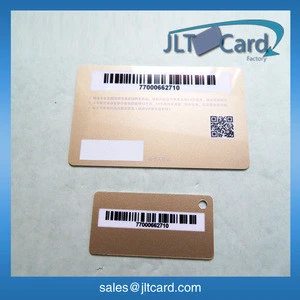 Custom Printing Plastic Barcode Membership Snap-Off Card with Key Tag