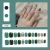 Import Custom Sample square elegant blue grid art false nails press on full cover nail tips Polish Acrylic ABS finger fakenails from China