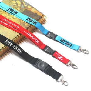 Custom screen printed logo your own design id card holder polyester lanyard