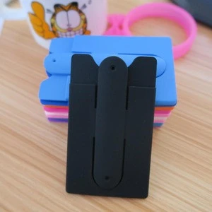 Custom silicone phone card holder/mobile phone stand / silicone business card holder