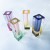 Import Custom Size Different Color Small Square Column Flower Vase Acrylic Lucite Perspex Vases from China
