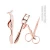 Custom Stainless Steel Pink Eyebrow Clip Lash Eyelash Straight Extension Private Label Tweezers Curler Applicator Tools Mini Set