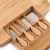 Import Custom wooden bamboo cheese serving cutting board with drawer and knife set bamboo large from China