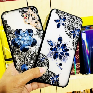 customized 3d embossed flower pattern full gloss oil hard phone case in bulk for iphone xr