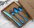 Import customized cheap hot sale stainless steel flatware 4pcs cutlery set tableware set with gift box for kitchen from China