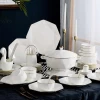 Customized creative European-style diamond-shaped simple bone china dinnerware set