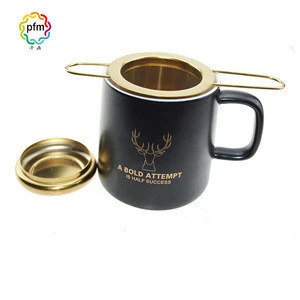 Customized Logo Folding 304 tea infuser / strainer stainless steel with handle