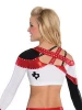 customized metallic cheerleading top with rhinestons