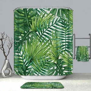 Customized Shower Curtain Waterproof Polyester Fabric 10 Sizes Shower Curtain For The Bathroom Dropshipping Support