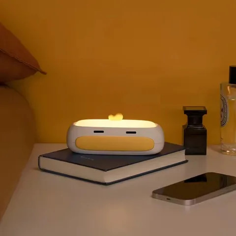 Cute Mini LED Duck Night Light for Children Rechargeable ABS Material Touch Power Generation for DC Power Supply