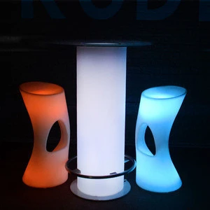 Cylinder shaped light up coffee table for bar nightclub illuminated led bar counter LED bar table