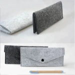 Dark gray felt pencil bag stationery bag handbag cosmetic bag