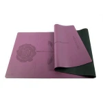 Dark Purple Color Pu Rubber Yoga Mat Anti-skid Mat In Gymnastics