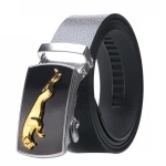 DDA720 Wholesale Male Ratchet Waist Straps Gift Wide Automatic Buckle Belt Black Strong Casual Business Men Leather Belts