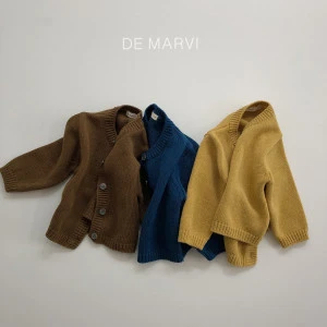 DE MARVI Baby Toddler Knit Sweater Cardigan Wear with button OEM possible MADE IN KOREA