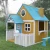 Import DEG1023 Wholesale Cheap Waterproof Children&#39;s Garden Prefab Used Kids Cubby Outdoor Wooden Playhouse With Bench from China