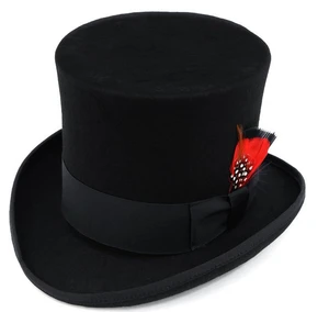 Deluxe Black Magician Butler Formal Costume Top Hat