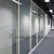 demountable glass office partition, transparent glass partition with pvc profile ,frameless glass types of wall partition
