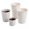 different size white no printing hot drink paper cup