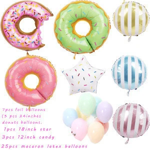 Donut Party Decoration Donut Grow Up Balloon DIY Cupcake Birthday Party Supplies for Baby Shower Theme Party