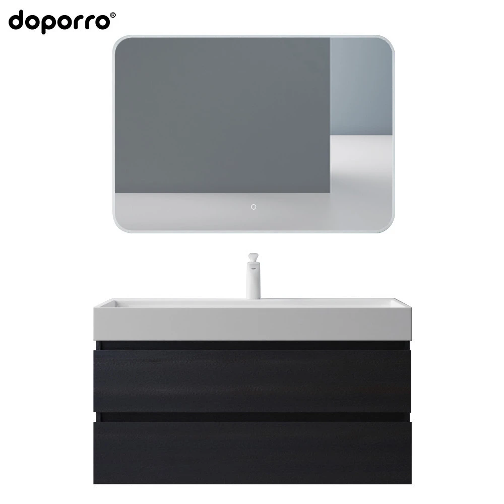 doporro french style hotel new  bathroom vanity cabinet set with LED mirror