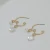 Import Double Circle Beaded Pearl Brass Gold Earrings Natural  Pearl Earrings Hoops Round Minimalist Earrings 2021 Trendy from China