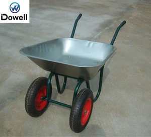 double pneumatic wheels garden wheelbarrow Tool usage Wheel barrow WB6410