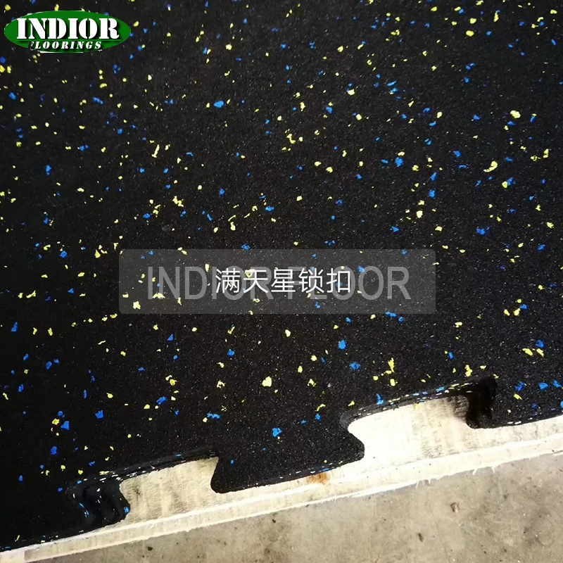 Dubai sparkle brand name custom required color interlock rubber gym tiles floor mat tile