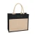 Import Eco friendly Large Outside Pocket Reusable Shopping Jute Linen Beach Bag from China