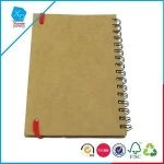 Eco Hard Cover Spiral Notebook/open spiral notepad black craft card spiral copybook from China