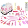 Education kids funny music medical ambulance doctor kit toy with light