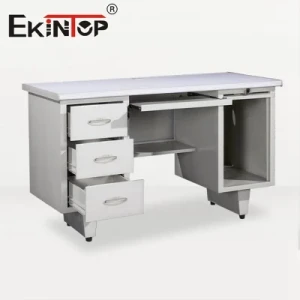 Ekintop Office Furniture Home Study Small Office Computer Desk Metal Table