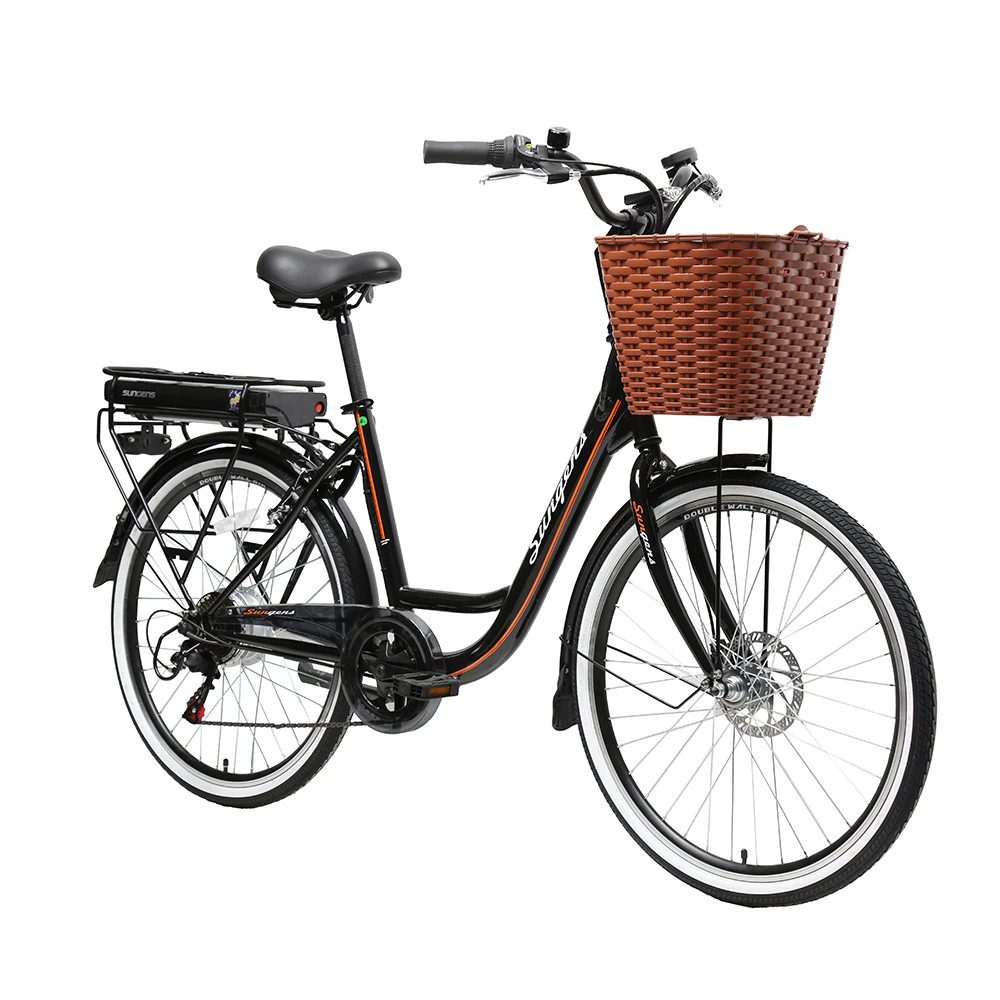 Electric City Bike Electric Lady Bicycle With Basket