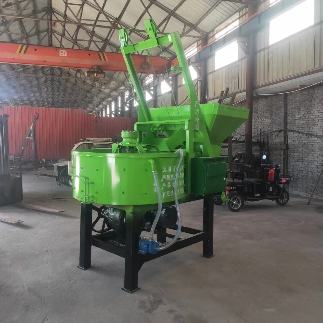 electric programmable China ISO concrete pan mixer for sale