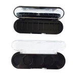 Empty makeup cosmetic 5 palette round shaped eye shadow case
