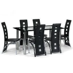 european style kitchen furniture tempered glass table round glass dining table