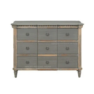 European Style Reproduction Bed Room Furniture 3 Drawers Dresser