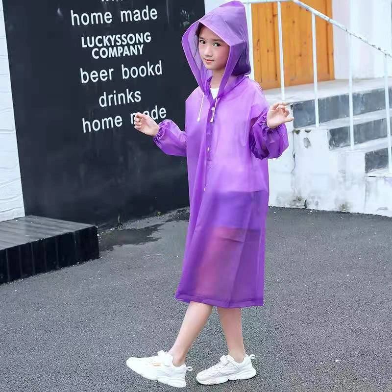 EVA PVC raincoat  ponchos  custom raincoat with logo  clear plastic ponchos children waterproof
