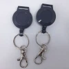 Exposy dome plastic retractable ski pull key reel with keychain