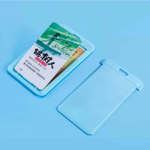Factory ABS durable School Office Exhibition ID Card Badge holder custom logo business bank card holder with name lanyard