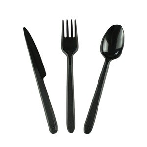 Factory direct disposable plastic fork spoon knife cutlery flatware for restaurant