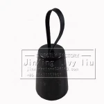 Factory Direct Heavy Natural Stone Door Stop Black Marble Door Stopper with Leather Handle