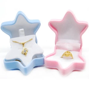 Factory direct sales animal starfish flocking jewelry box ring earring pendant gift box packing box