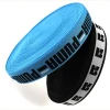 Factory High Quality Customizable Shiny Black Polyester Webbing Tape Jacuqard Elastic Band  For Garment Clothing