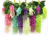 Factory price  Decorative Wedding Purple Artificial Flower Vine Artificial wedding flower wisteria