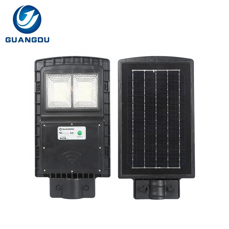 Factory price waterproof outdoor Ip67 ABS 50w 100w all in one integrated solar led streetlight