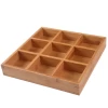 Factory Source Manufacturer Bamboo Wooden Multi Compartment Hotpot Serving Tray