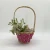 Import Factory supplies decorate round flower wicker willow rattan empty gift garden flower basket with handles from China