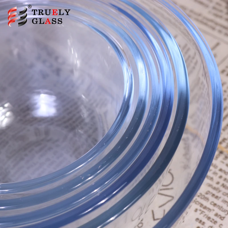 Factory supply 800 ml glass borosilicate salad bowl without color paper